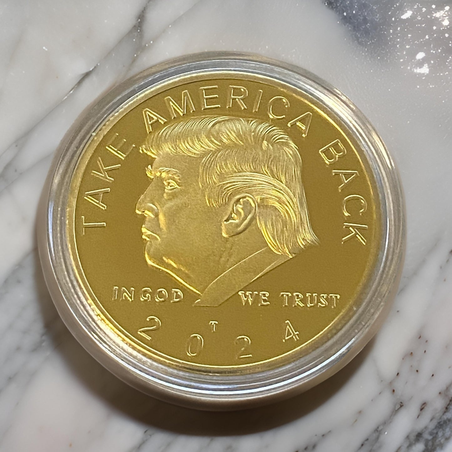 Gold TRUMP 2024 Re-election Coin