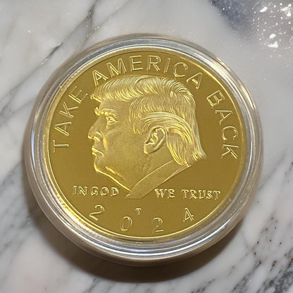 Gold TRUMP 2024 Re-election Coin